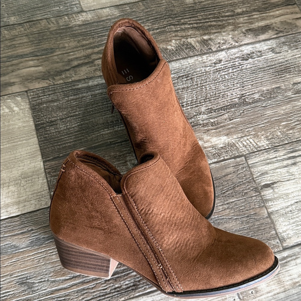 Esprit Women's Ankle Booties in Brown Suede - Picture 1 of 10